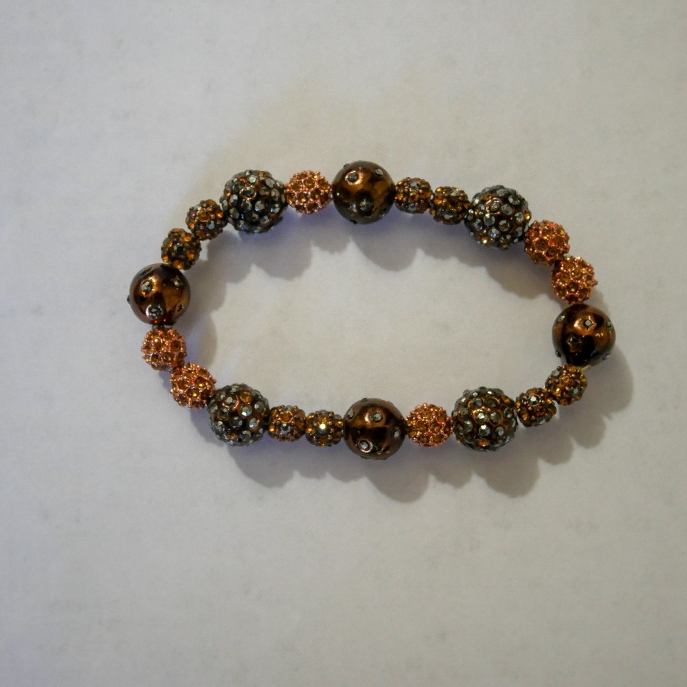 Contemporary pave' rhinestone encrusted bracelet